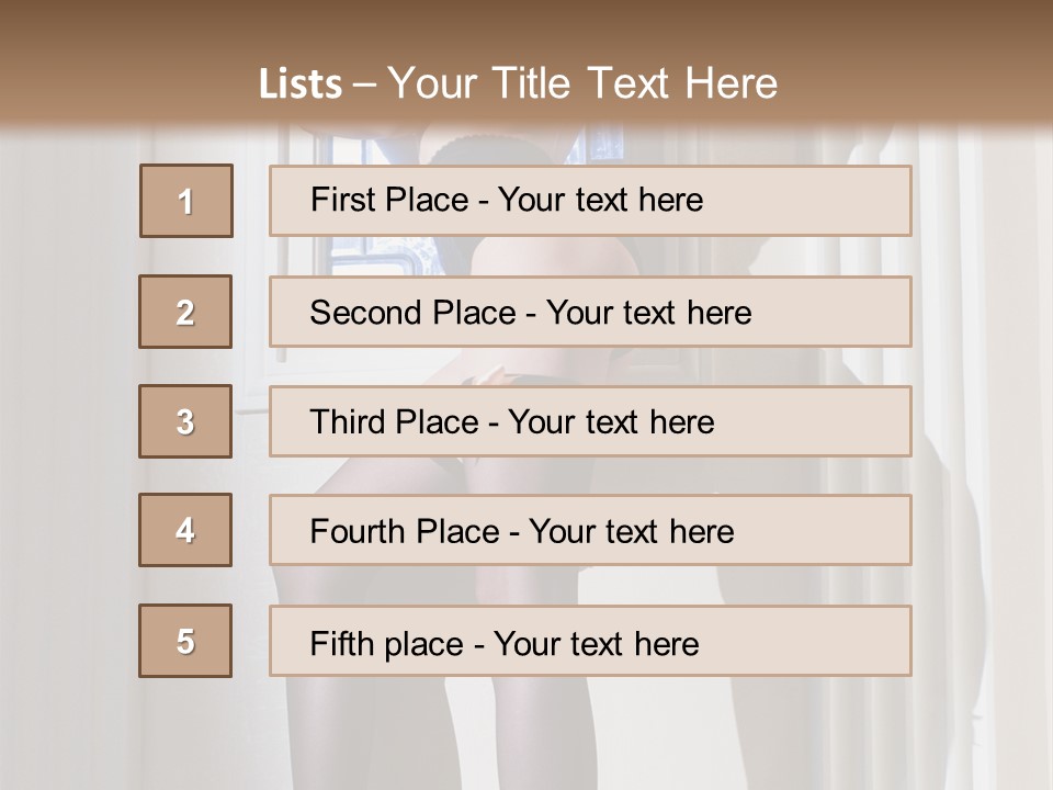 Lacy Underclothes Window PowerPoint Template
