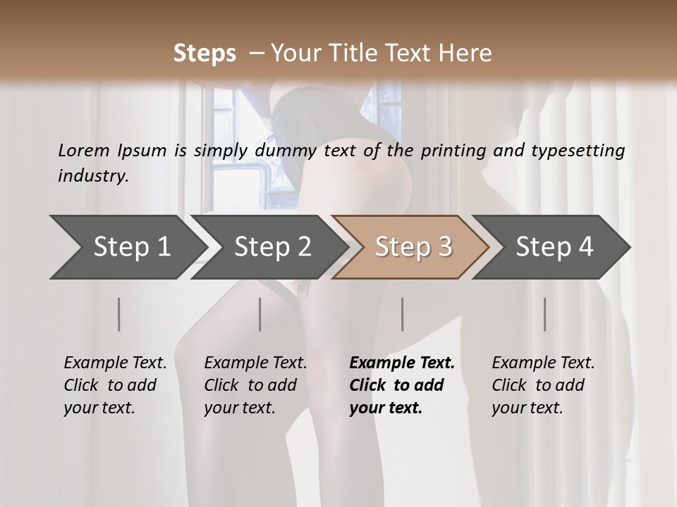 Lacy Underclothes Window PowerPoint Template