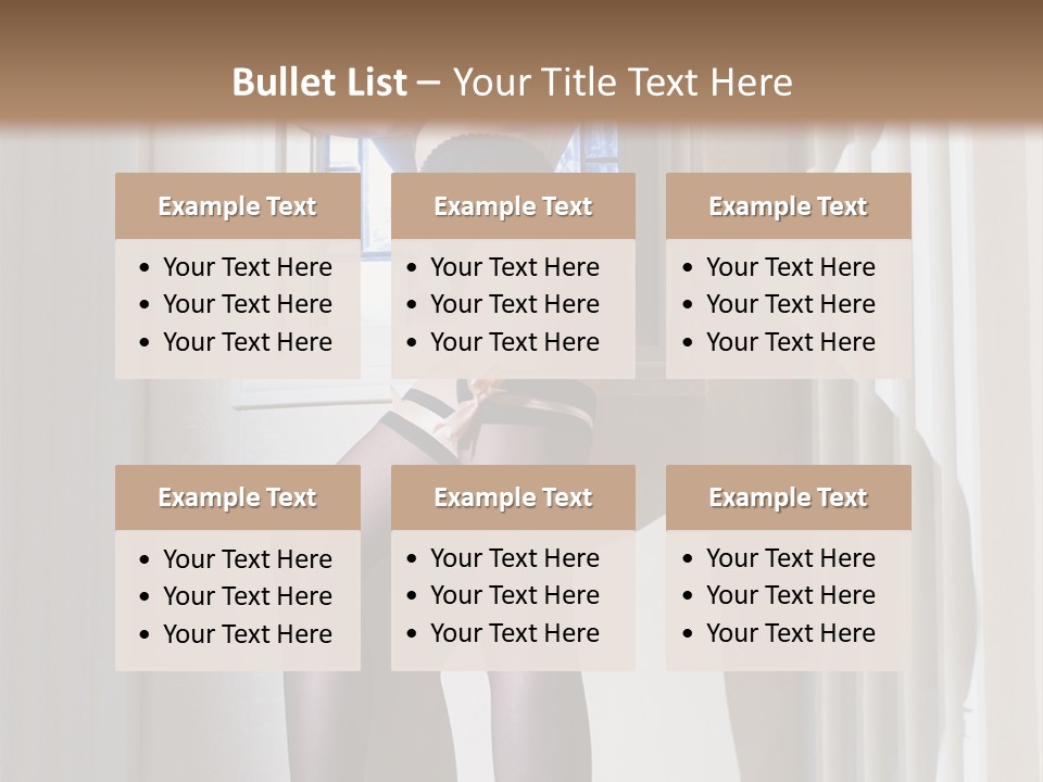 Lacy Underclothes Window PowerPoint Template