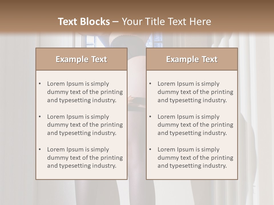 Lacy Underclothes Window PowerPoint Template