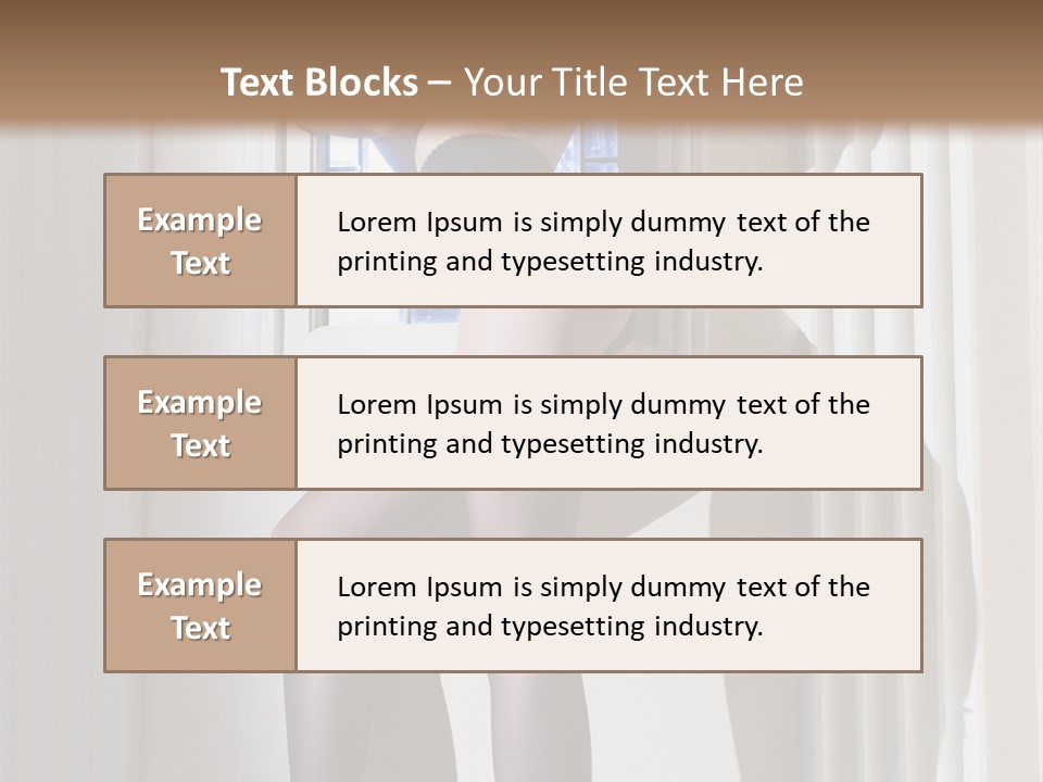Lacy Underclothes Window PowerPoint Template