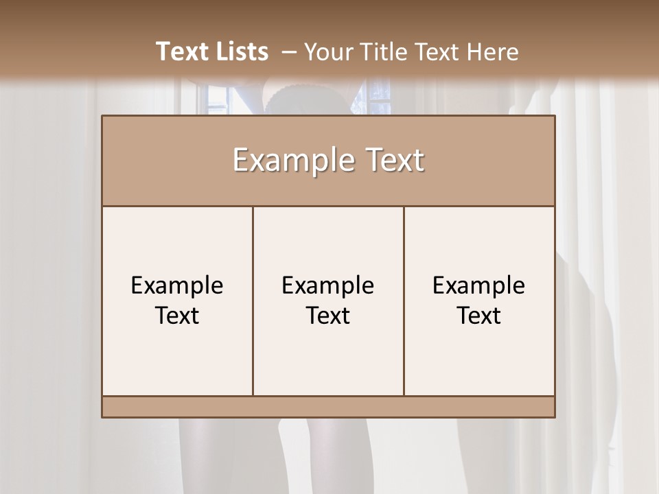 Lacy Underclothes Window PowerPoint Template