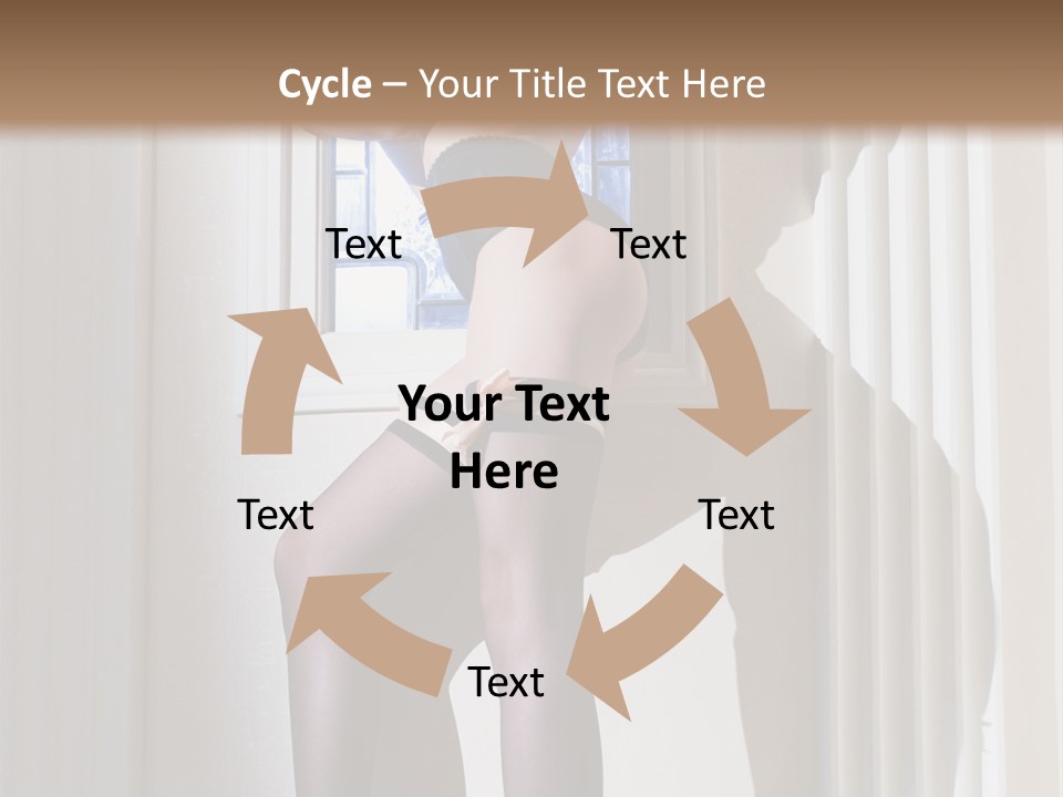 Lacy Underclothes Window PowerPoint Template