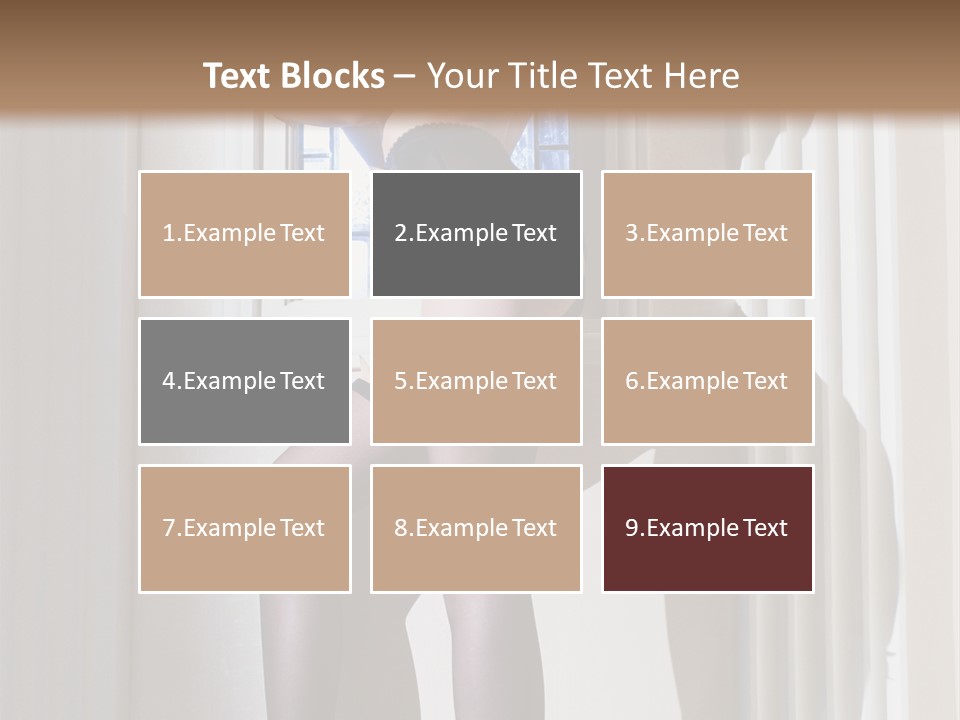 Lacy Underclothes Window PowerPoint Template
