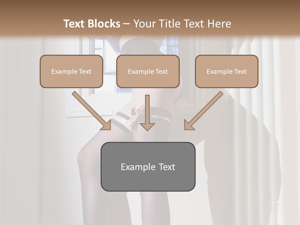 Lacy Underclothes Window PowerPoint Template