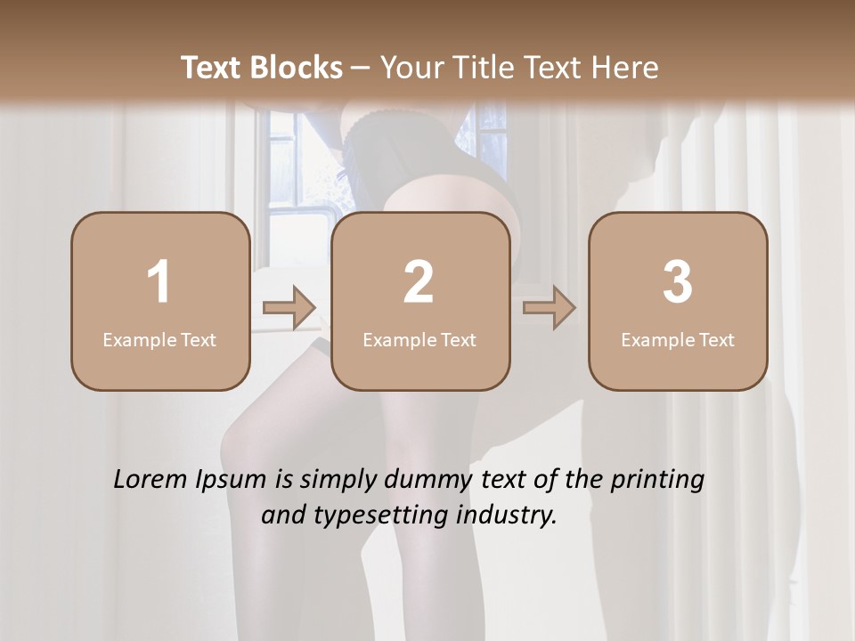 Lacy Underclothes Window PowerPoint Template