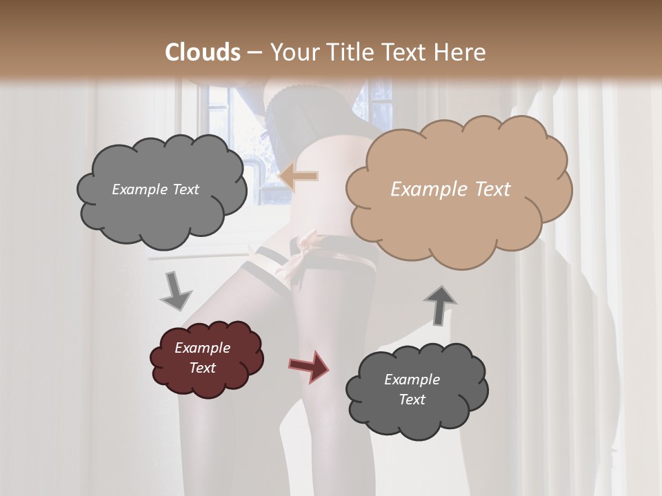 Lacy Underclothes Window PowerPoint Template