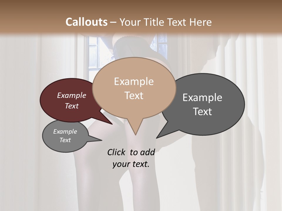 Lacy Underclothes Window PowerPoint Template