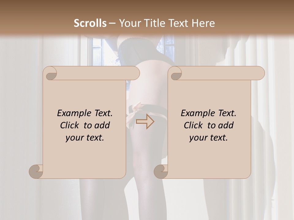 Lacy Underclothes Window PowerPoint Template