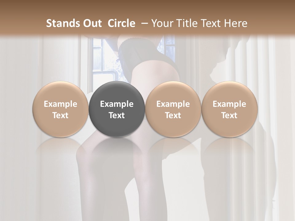 Lacy Underclothes Window PowerPoint Template