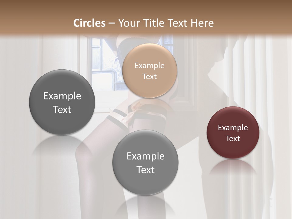 Lacy Underclothes Window PowerPoint Template