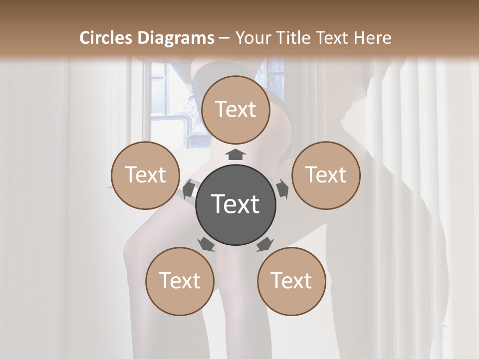 Lacy Underclothes Window PowerPoint Template