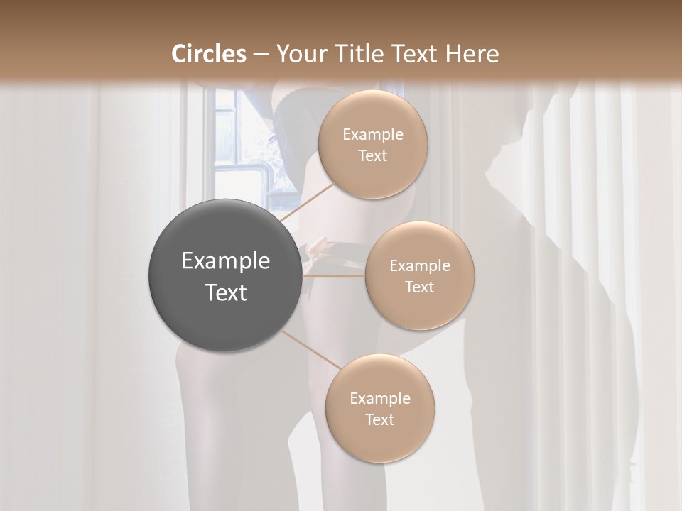 Lacy Underclothes Window PowerPoint Template