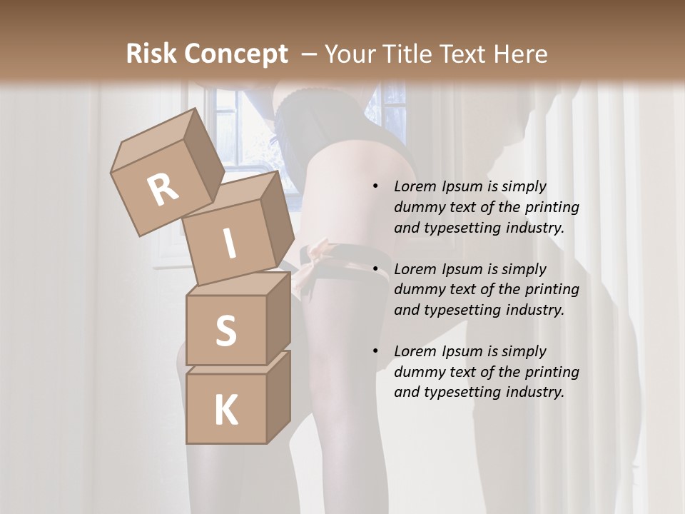 Lacy Underclothes Window PowerPoint Template