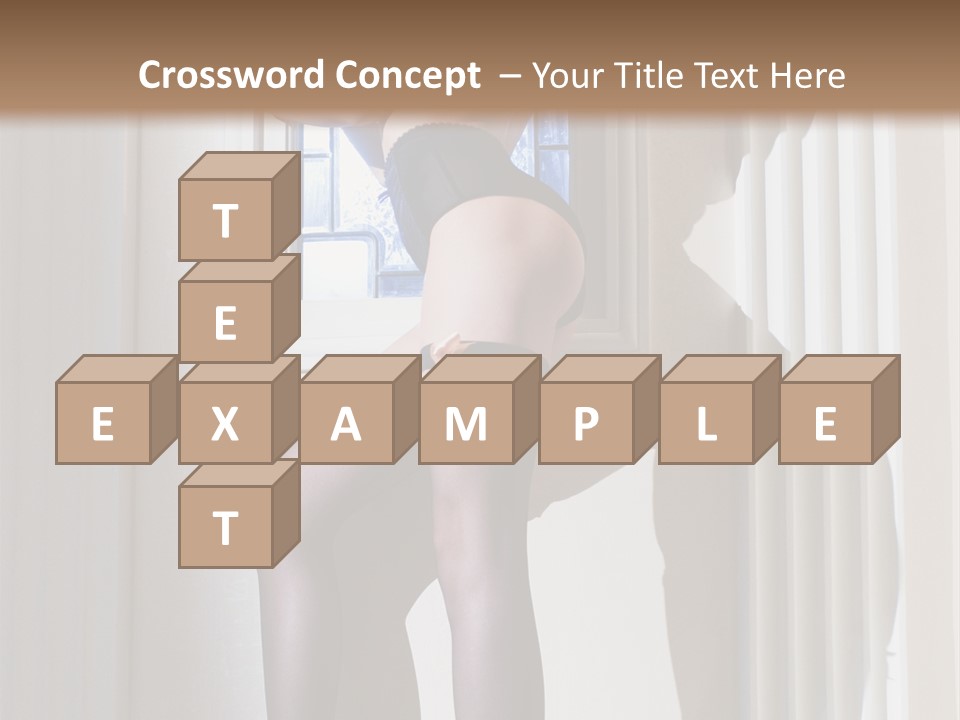 Lacy Underclothes Window PowerPoint Template