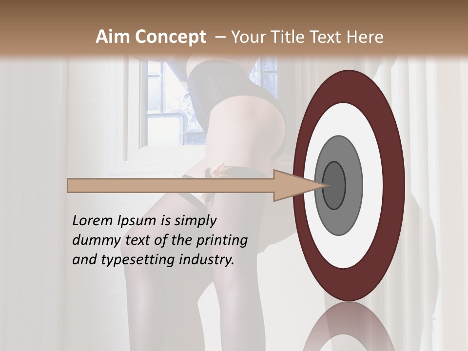 Lacy Underclothes Window PowerPoint Template