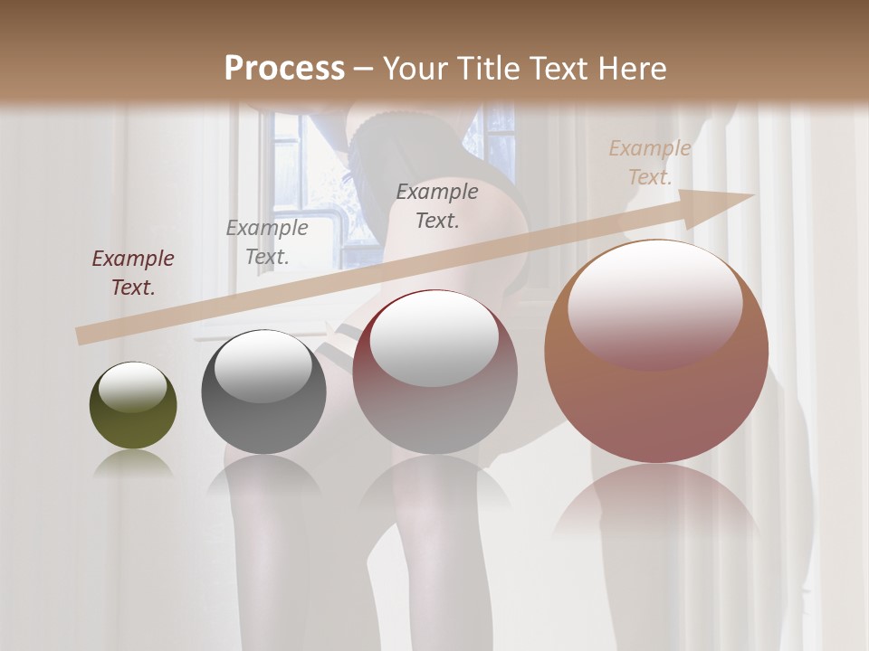 Lacy Underclothes Window PowerPoint Template