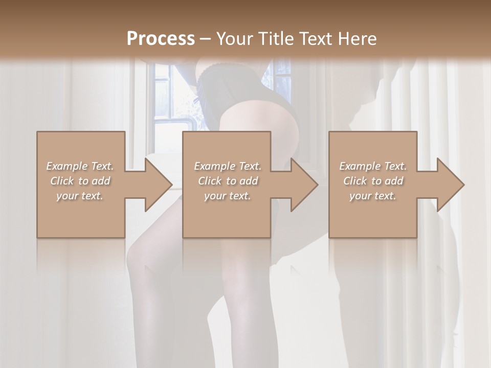 Lacy Underclothes Window PowerPoint Template