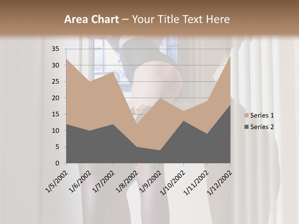 Lacy Underclothes Window PowerPoint Template