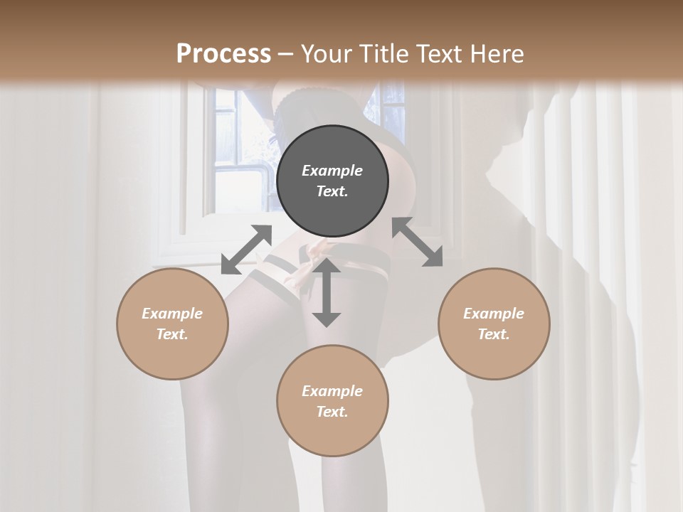 Lacy Underclothes Window PowerPoint Template