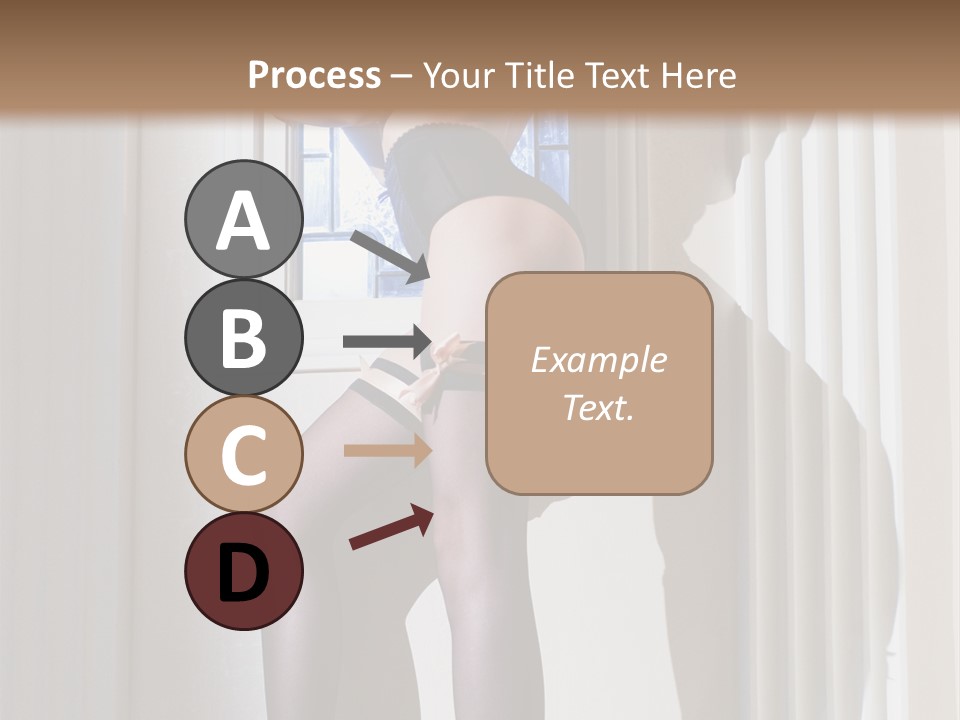 Lacy Underclothes Window PowerPoint Template