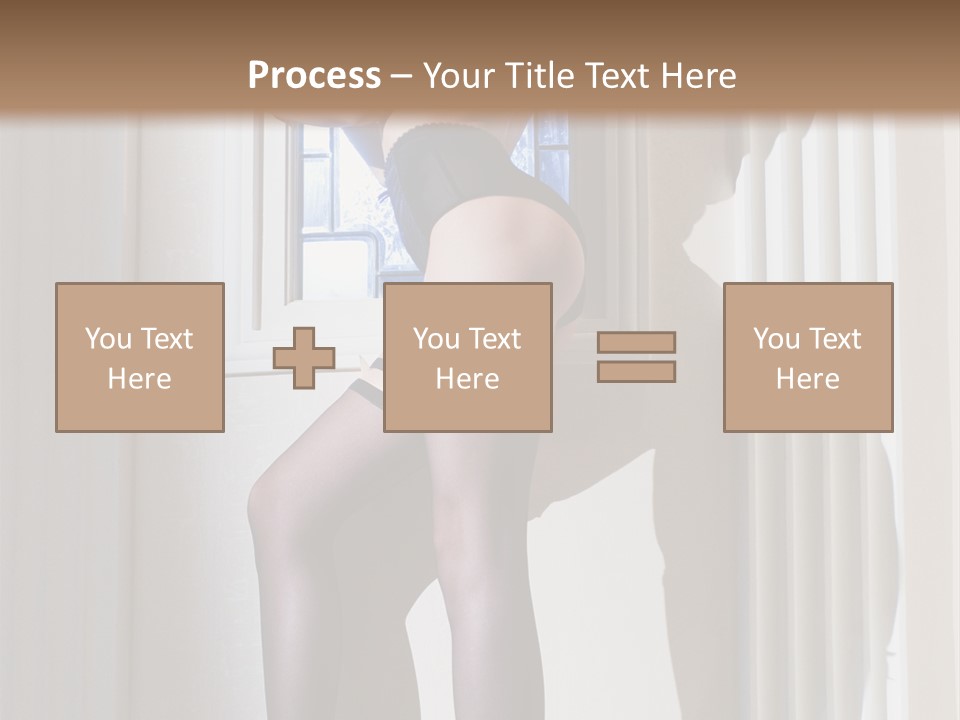 Lacy Underclothes Window PowerPoint Template