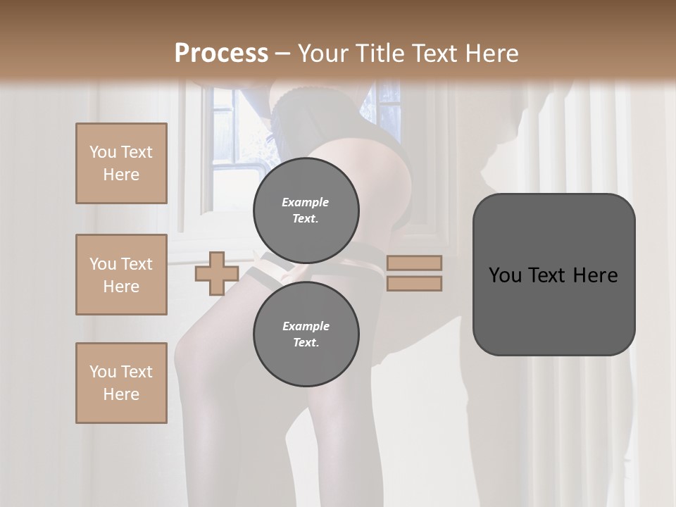 Lacy Underclothes Window PowerPoint Template