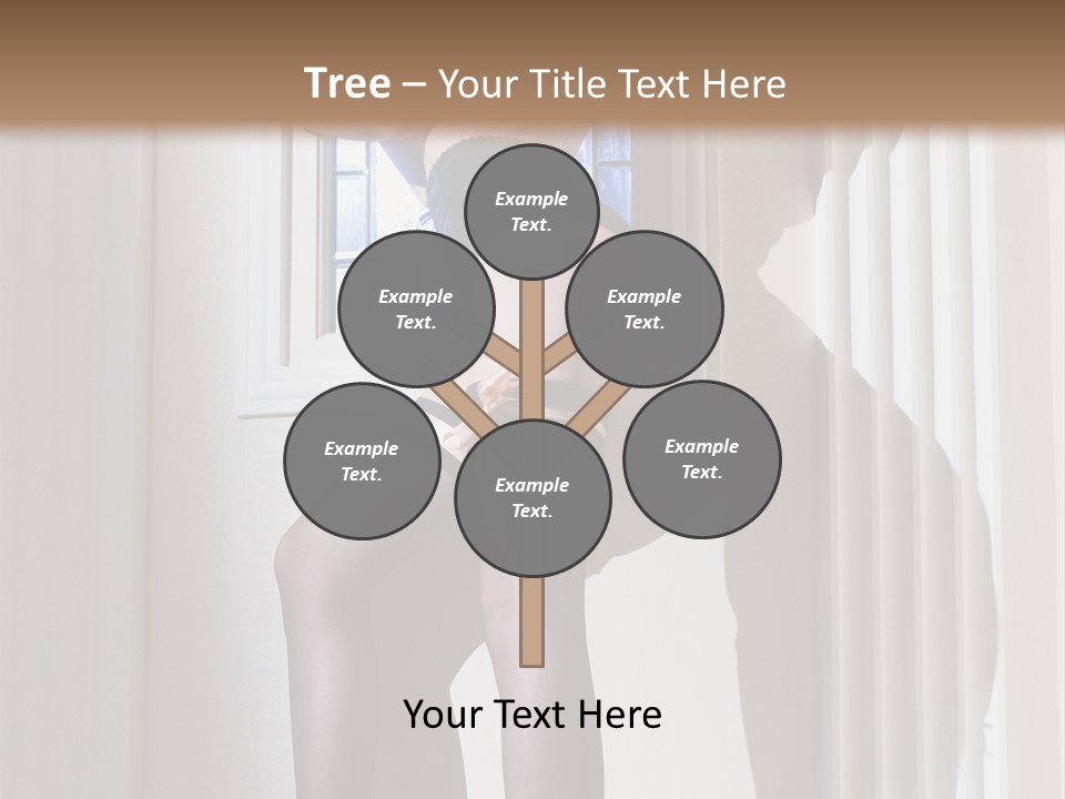 Lacy Underclothes Window PowerPoint Template