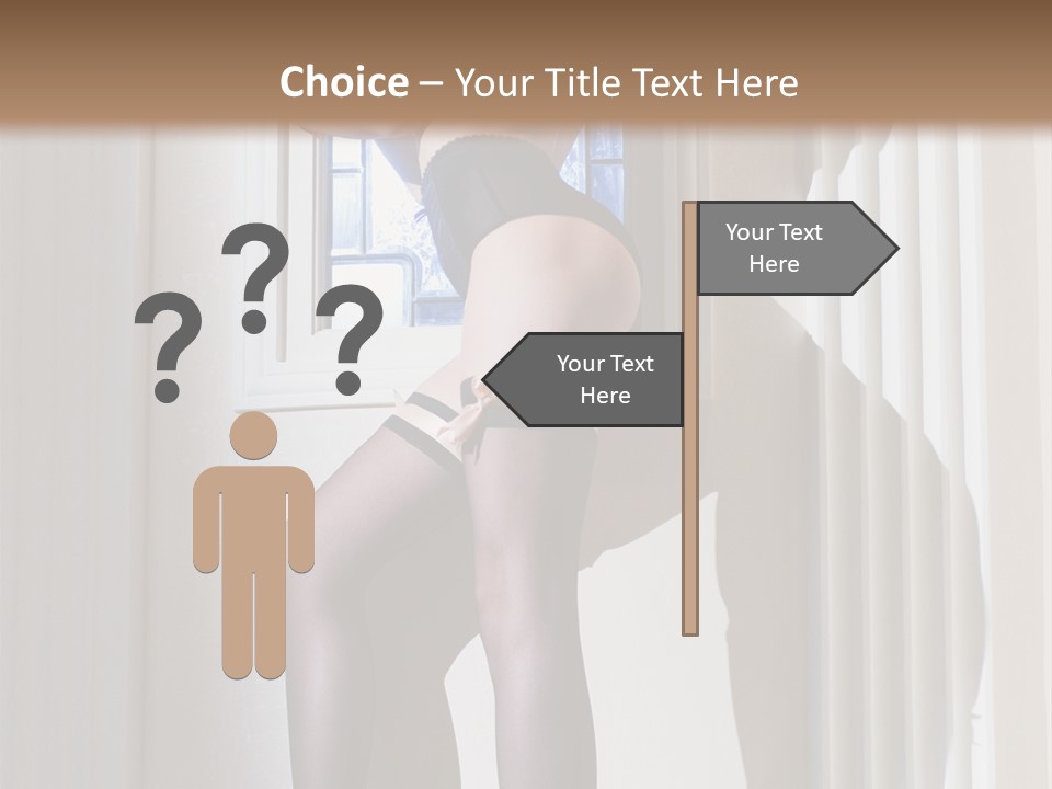 Lacy Underclothes Window PowerPoint Template