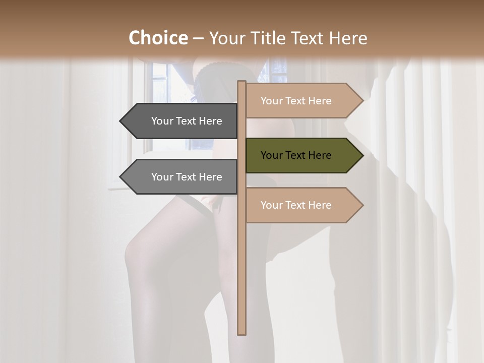 Lacy Underclothes Window PowerPoint Template