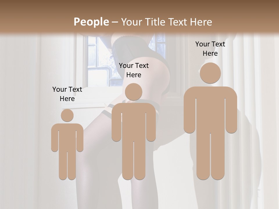 Lacy Underclothes Window PowerPoint Template