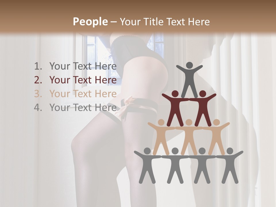 Lacy Underclothes Window PowerPoint Template