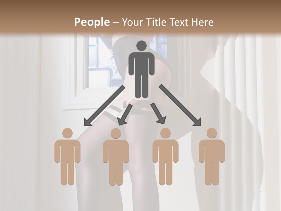 Lacy Underclothes Window PowerPoint Template