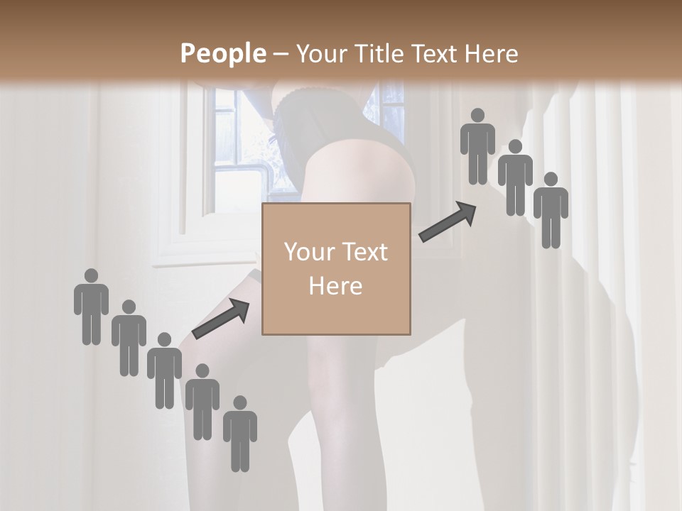 Lacy Underclothes Window PowerPoint Template