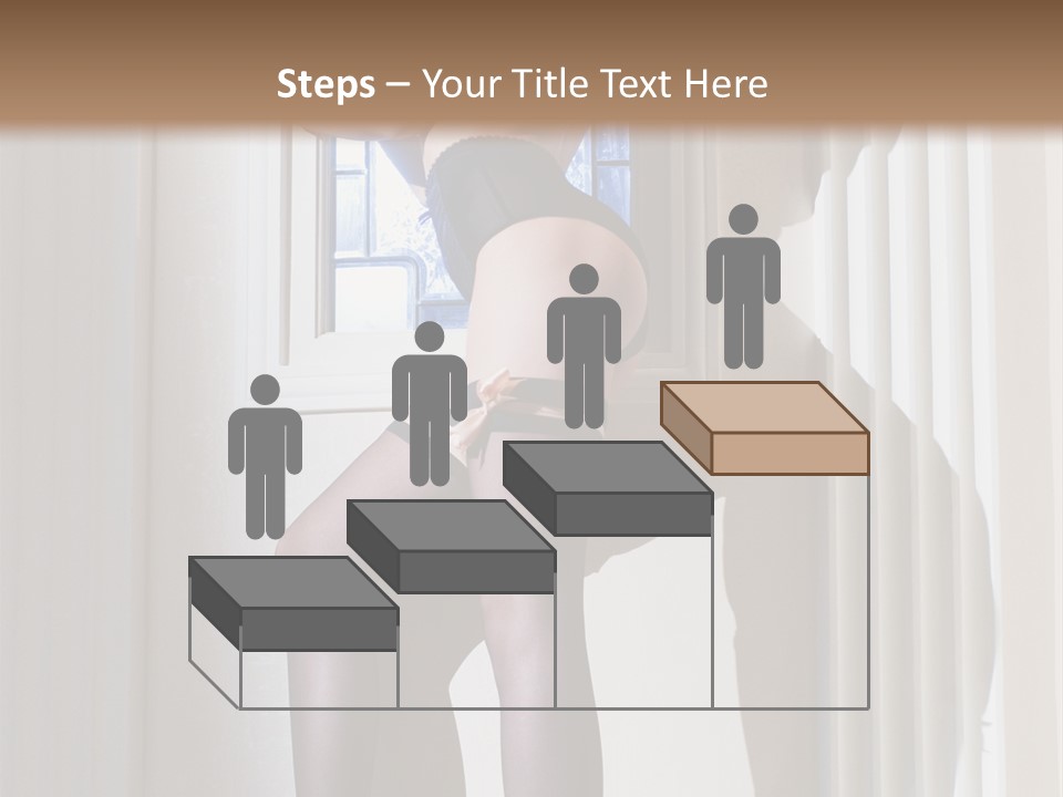 Lacy Underclothes Window PowerPoint Template