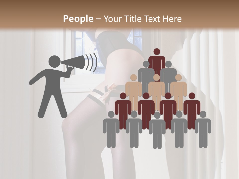 Lacy Underclothes Window PowerPoint Template