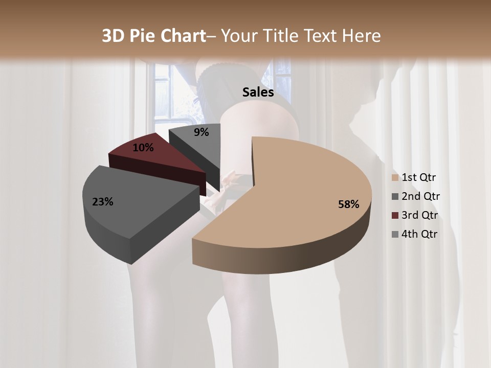 Lacy Underclothes Window PowerPoint Template