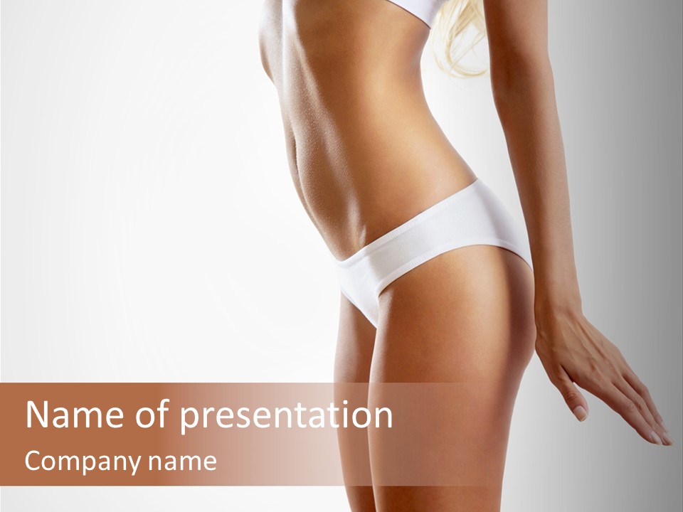 Skin Isolated Girl PowerPoint Template