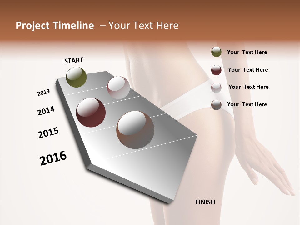 Skin Isolated Girl PowerPoint Template