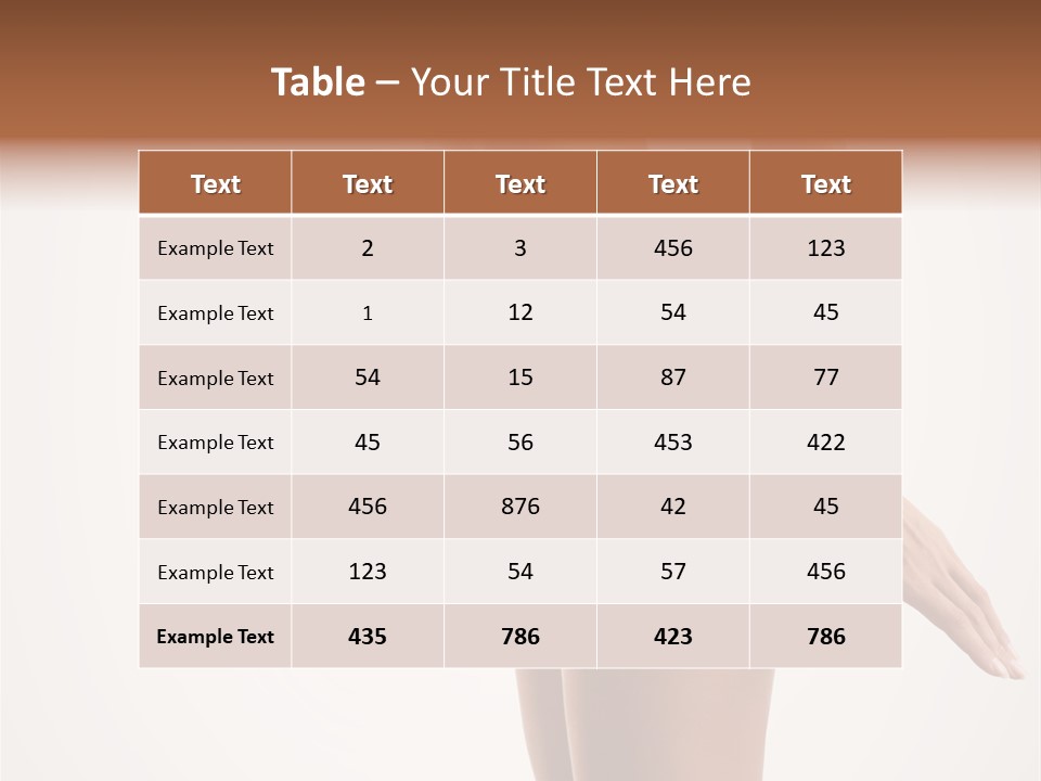 Skin Isolated Girl PowerPoint Template