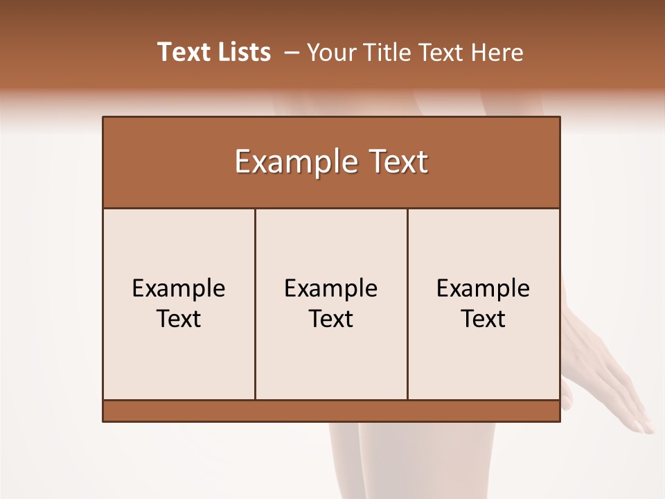 Skin Isolated Girl PowerPoint Template