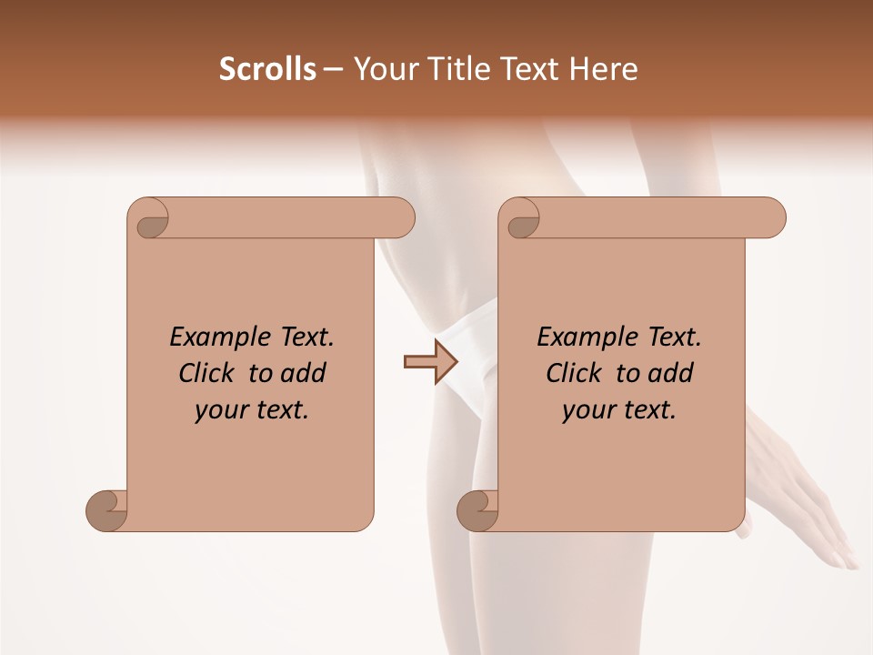 Skin Isolated Girl PowerPoint Template