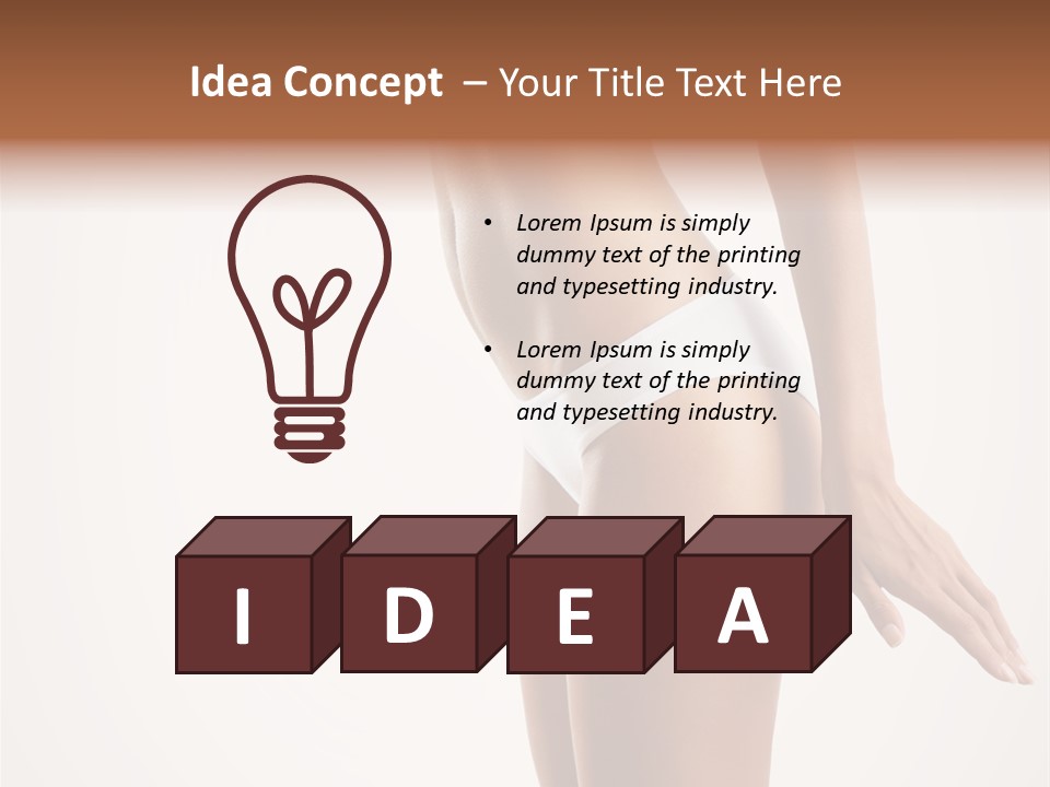 Skin Isolated Girl PowerPoint Template