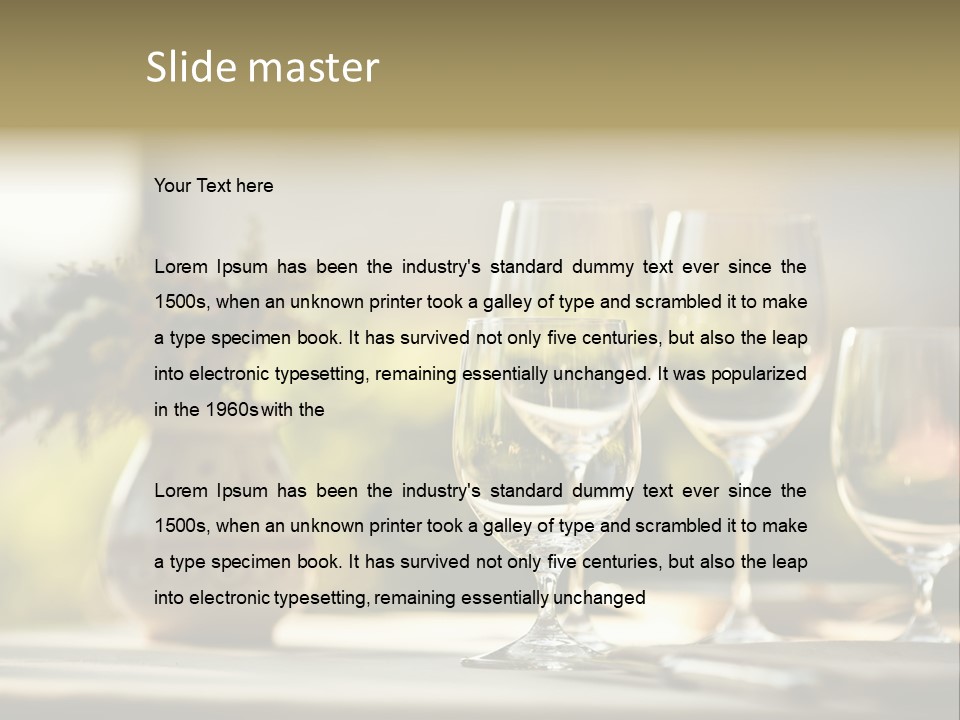 Bottle Lunch Tablecloth PowerPoint Template