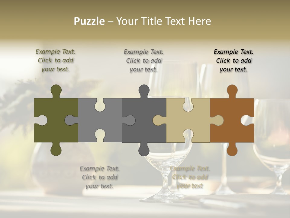 Bottle Lunch Tablecloth PowerPoint Template