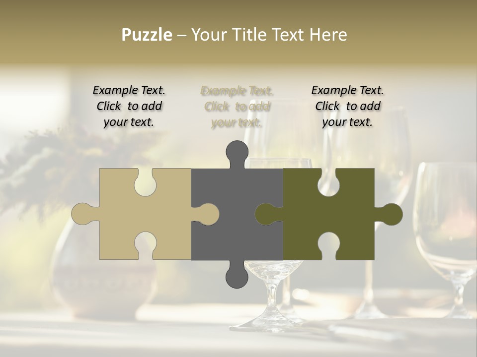 Bottle Lunch Tablecloth PowerPoint Template