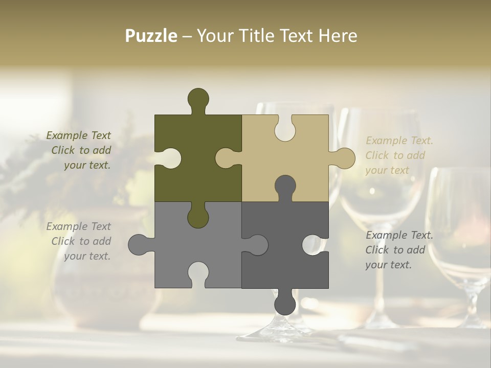 Bottle Lunch Tablecloth PowerPoint Template