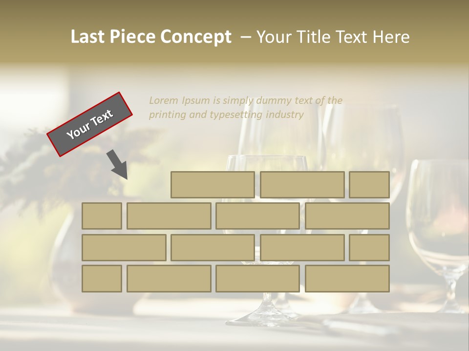 Bottle Lunch Tablecloth PowerPoint Template