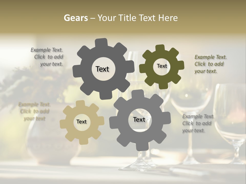 Bottle Lunch Tablecloth PowerPoint Template