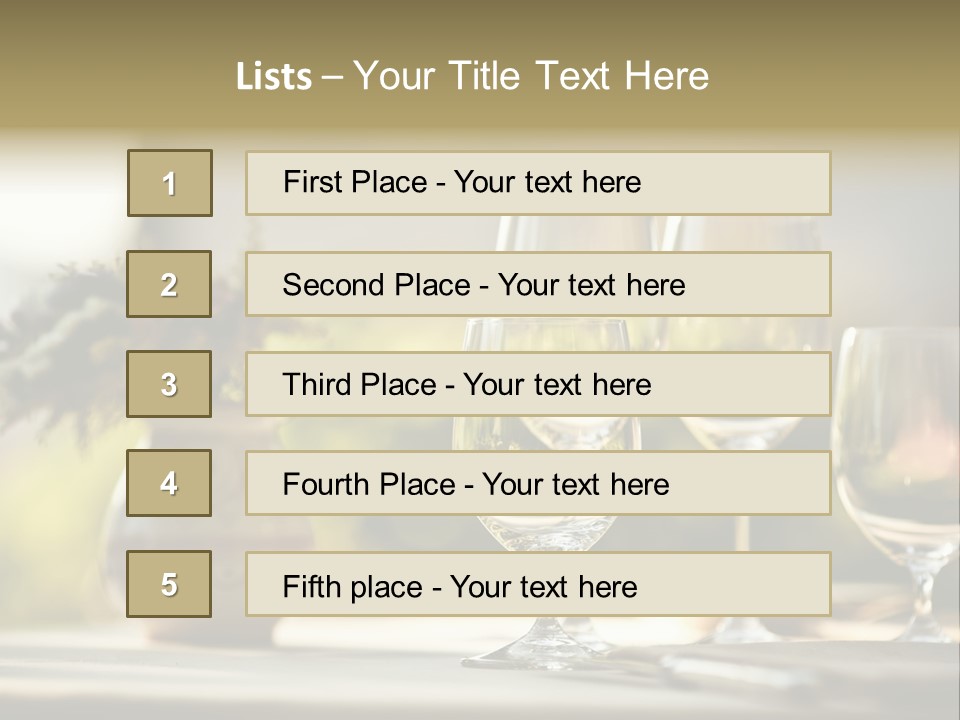 Bottle Lunch Tablecloth PowerPoint Template